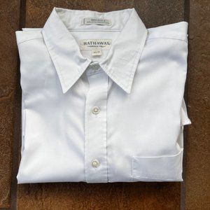 Hathaway White Mens Dress Shirt